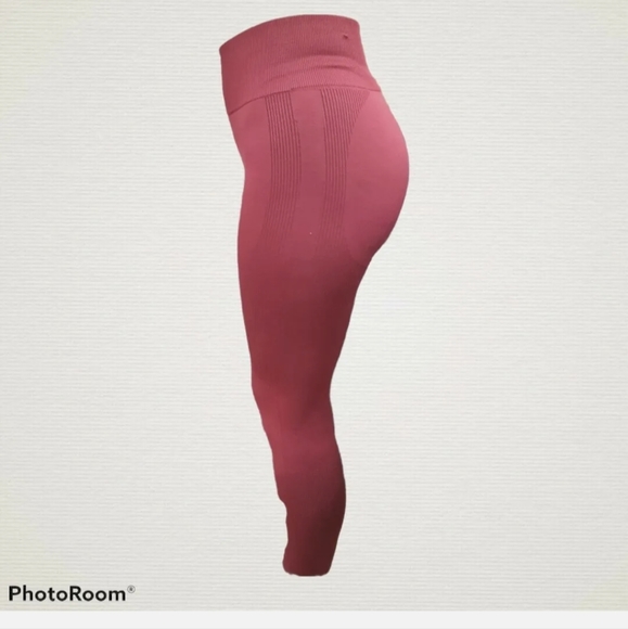 VICTORIA'S SECRET PINK ACTIVE Seamless High Waist Workout Leggings M/L Red - Picture 5 of 8